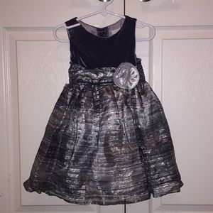 Sweet Heart Rose Girls silver dress